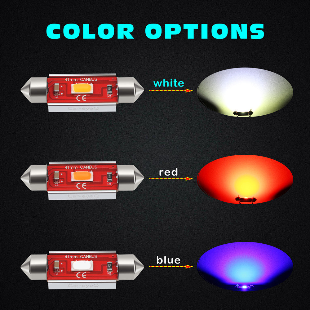 6418-c5w-Festoon-led-bulb-blue-white-red-lights-12v-36mm-automotive