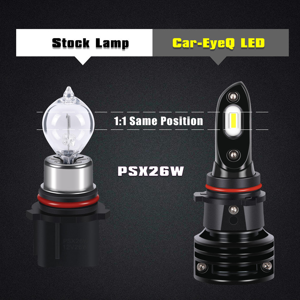 Sylvania-12278-psx26w-halogen-fog-lamp-vs-car-eyeq-led-bulb-white-6000k