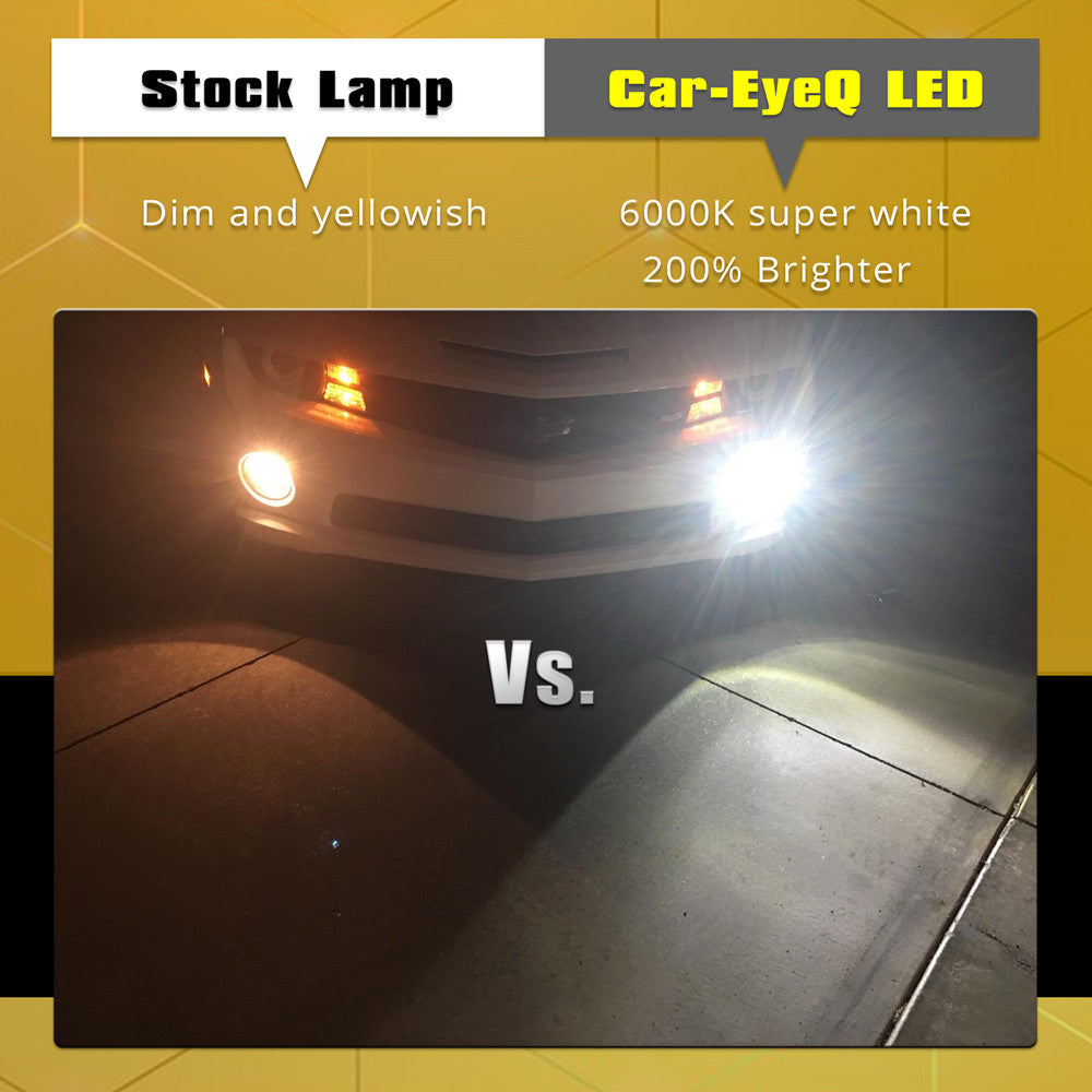 Sylvania-Osram-Philips-PSX24W-2504-Halogen-Lamp-vs-Car-white-LED-Bulb