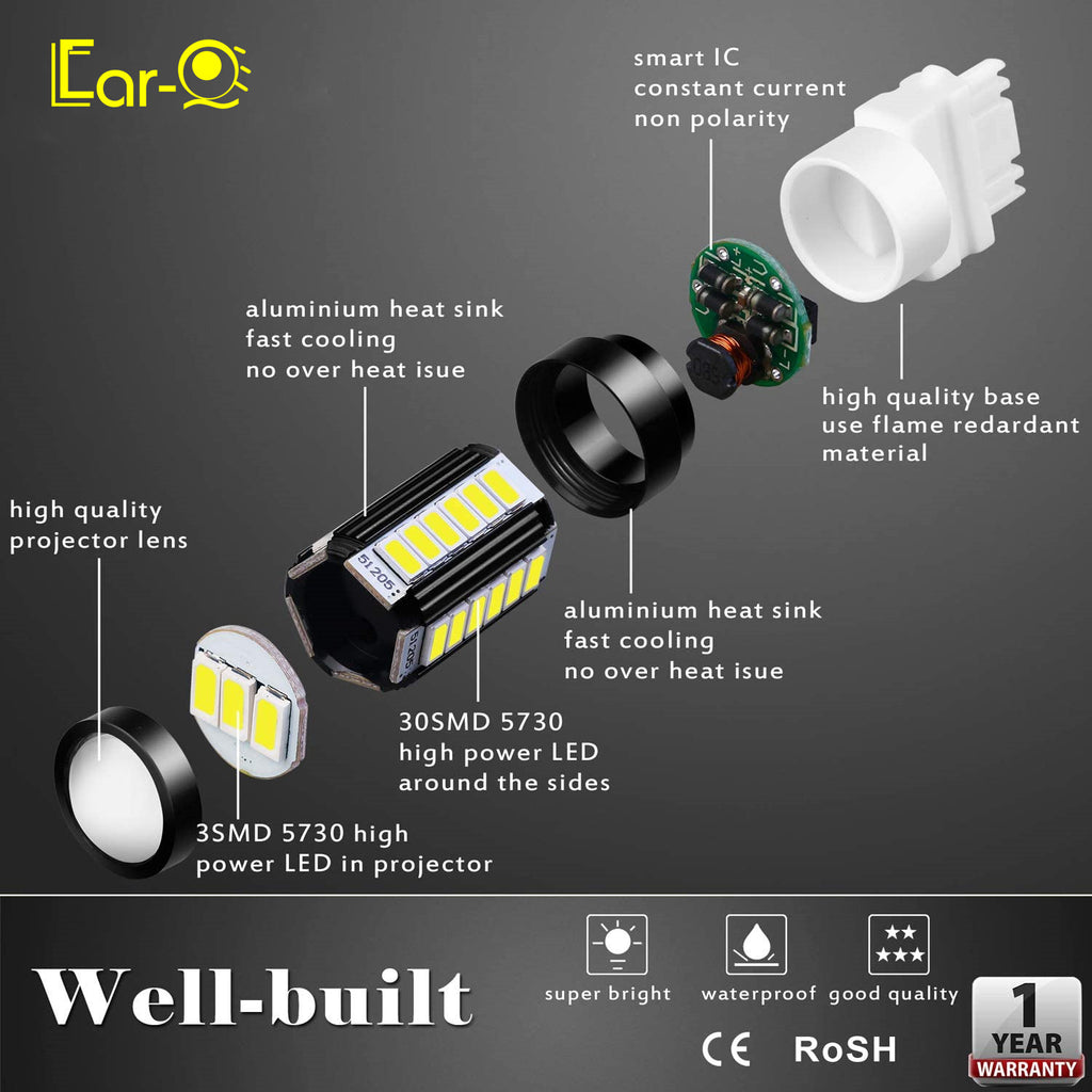 3156-3157-LED-Bulbs-strobe-3057-White-Back-Up-Reverse-brake-Lights