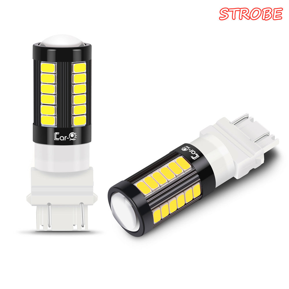 3156-3157-LED-STROBE-White-flashing-brake-reverse-light-3457-4157-bulb