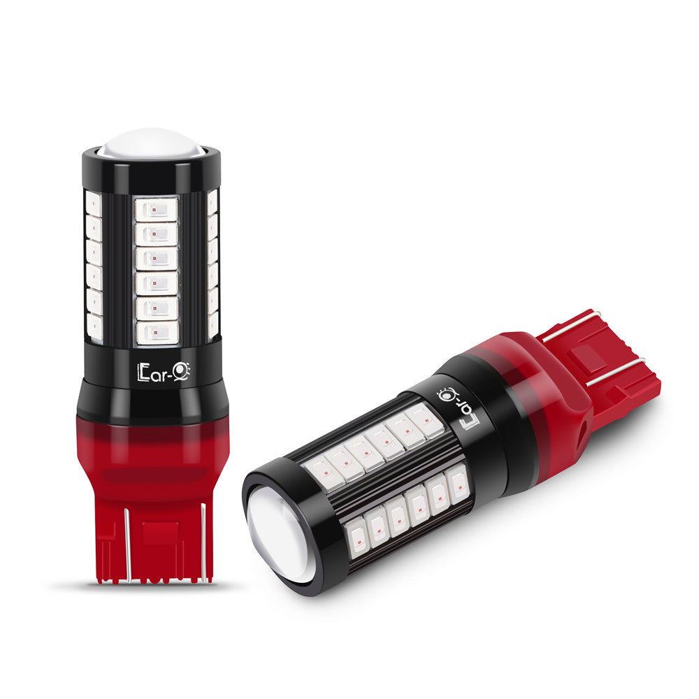 BMTxms 4x 3157 LED Bulbs – Red Brake & Tail Lights – CANbus Error Free – 1400 Lumens Each – For Ford F-150, F-250, F-350