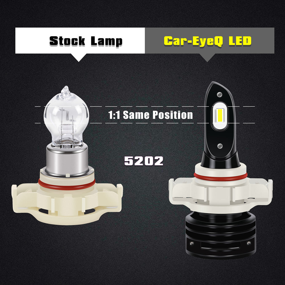 5201 5202 LED Bulbs PS19W PS24WFF 12085 C1, 6000K White Fog Lights ...