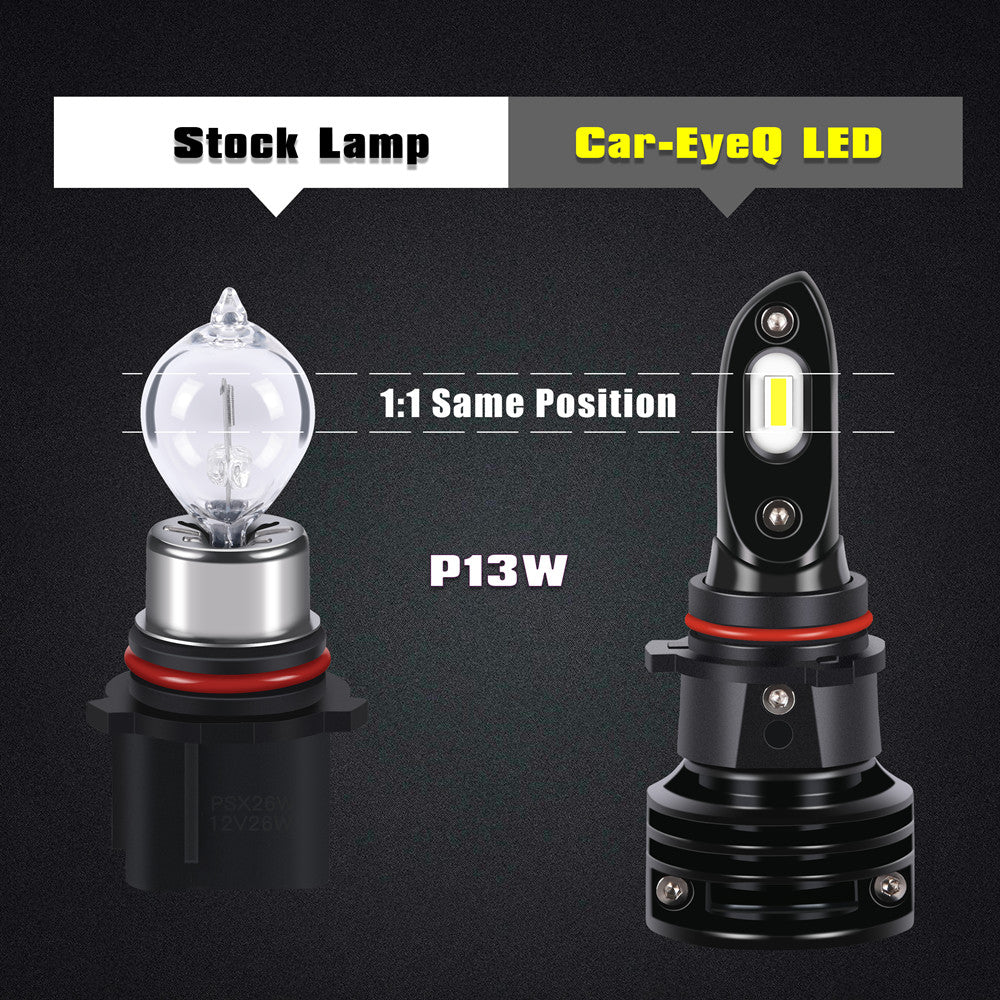 Sylvania-p13w-12277-halogen-fog-lamp-vs-car-eyeq-led-bulb-white-6000k